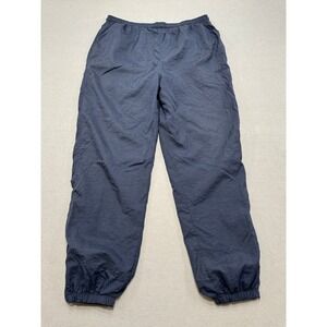 Vintage Adidas Track Pants Men's XL Navy Blue Nylon Lined Windbreaker Athletic